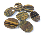 Natural Tiger Eye Stone 30x40mm Oval Charm Beads for DIY Jewelry Making
