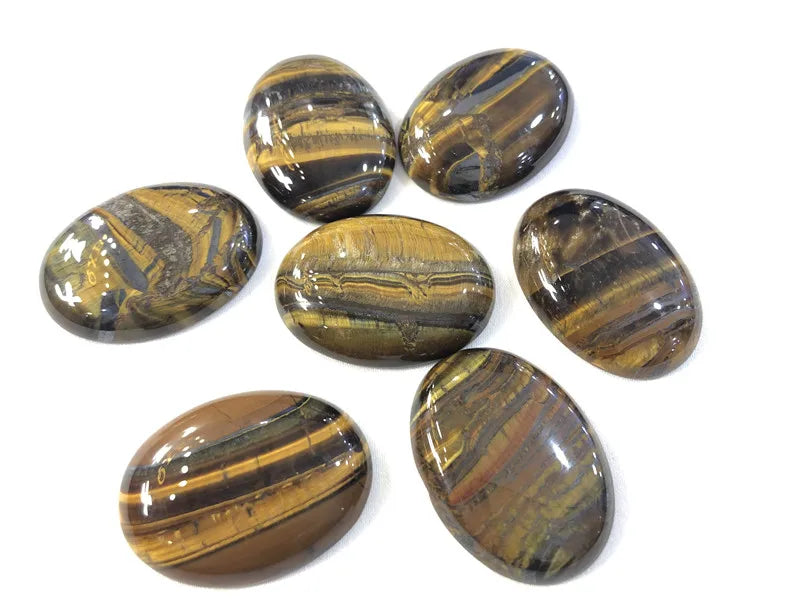 Natural Tiger Eye Stone 30x40mm Oval Charm Beads for DIY Jewelry Making