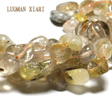 Irregular 7-10mm Rutilated Quartz Stone Beads 15''