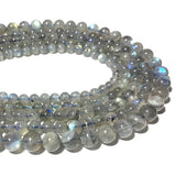 Natural Gray Moonstone Labradorite Round Stone Beads 5-10MM