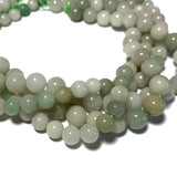 Green Burmese Jade Round Stone Beads 8/10MM 15''