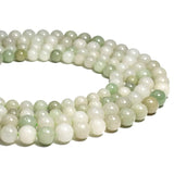 Green Burmese Jade Round Stone Beads 8/10MM 15''