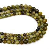 Green Garnet Round Gemstone Beads 6/8/10MM