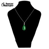 Green Natural Chalcedony Agate Stone Oval Pendant Beads Jewelry