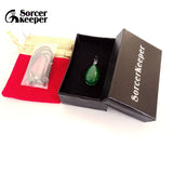 Green Natural Chalcedony Agate Stone Oval Pendant Beads Jewelry
