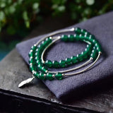 Green Natural Crystal Bracelets 6mm Beads Lucky for Women