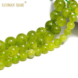 Green Olivine Round Stone Beads 6/8/10mm