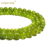 Green Olivine Round Stone Beads 6/8/10mm