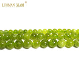 Green Olivine Round Stone Beads 6/8/10mm