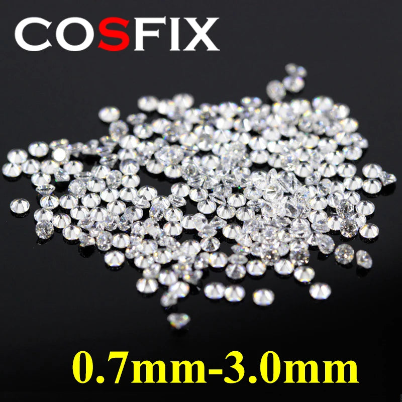Green 1ct Small Size Loose Moissanite Diamonds 0.7mm-3mm D Lab Grown Gems