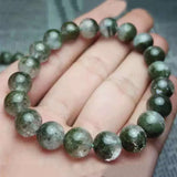 Green Ghost Crystal Bracelet 10mm Beads Stone Hand String for Men Women