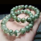 Green Ghost Crystal Bracelet 10mm Beads Stone Hand String for Men Women