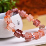 Gum Flower Square Stone Bracelet Crystal Jewelry