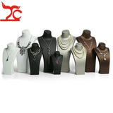 PU Leather Display Bust Mannequin Necklace Display