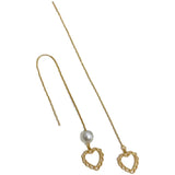 Heart Dangle Earrings for Pearl Jewelry Making