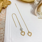 Heart Dangle Earrings for Pearl Jewelry Making