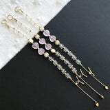 Pink Natural Stone Bracelet Crystal Beads Wrist Jewelry
