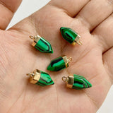 Hexagonal Prism Bullet Stone Pendants for DIY Jewelry Making