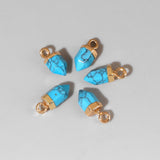 Hexagonal Prism Bullet Stone Pendants for DIY Jewelry Making
