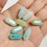 Hexagonal Prism Bullet Stone Pendants for DIY Jewelry Making