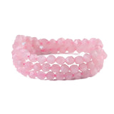 Pink Crystal Quartzite Stone Bracelet for Women