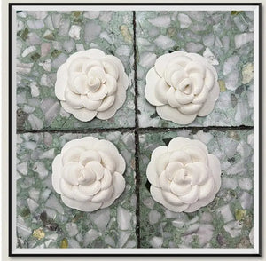 Thick Felt Double-Sided Adhesive Camellia Flowers