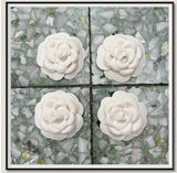 Thick Felt Double-Sided Adhesive Camellia Flowers