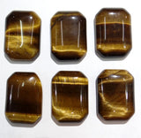 Natural Red Stone Rectangle Cabochons Beads for DIY Jewelry Making 30Pcs