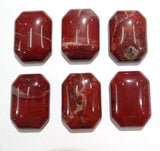 Natural Red Stone Rectangle Cabochons Beads for DIY Jewelry Making 30Pcs