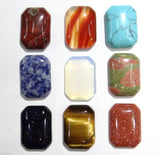 Natural Red Stone Rectangle Cabochons Beads for DIY Jewelry Making 30Pcs