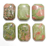 Natural Red Stone Rectangle Cabochons Beads for DIY Jewelry Making 30Pcs