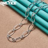 18 Inch Chain 925 Sterling Silver OT Buckle Necklace Charm Jewelry