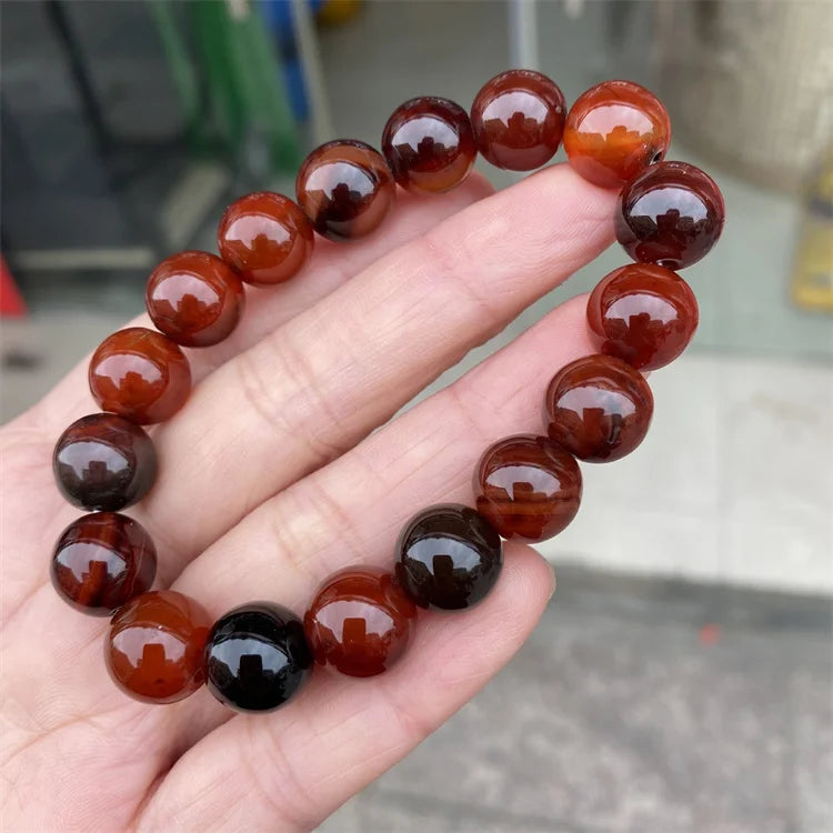 Agate Bead Natural Stone Bracelet Elastic Charms Jewelry