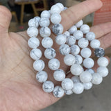White Howlite Stone Bracelet for Women Men Charm Jewelry