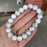 White Howlite Stone Bracelet for Women Men Charm Jewelry