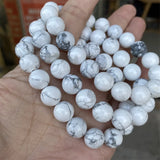 White Howlite Stone Bracelet for Women Men Charm Jewelry