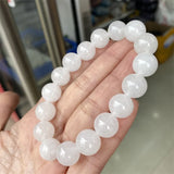 High Jade Natural Stone Bracelet Elastic For Women Men Charm Jewelry Gift