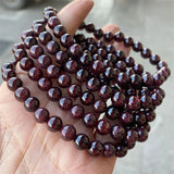 High Wine Garnet Stone Bracelet Elastic Charms Jewelry Party