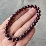 High Wine Garnet Stone Bracelet Elastic Charms Jewelry Party