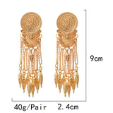 Long Tassel Chain Drop Earrings Statement Metal Jewelry For Women