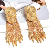Long Tassel Chain Drop Earrings Statement Metal Jewelry For Women