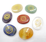 Natural Stone Chakra Beads Choker Set Reiki Pendant 7PCS