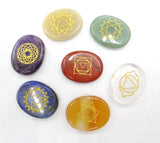 Natural Stone Chakra Beads Choker Set Reiki Pendant 7PCS
