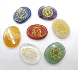 Natural Stone Chakra Beads Choker Set Reiki Pendant 7PCS