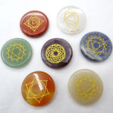 Natural Stone Chakra Beads Choker Set Reiki Pendant 7PCS