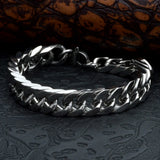 Stainless Steel Cuban Chain Bracelet Bangle for Men