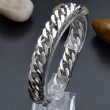 Stainless Steel Cuban Chain Bracelet Bangle for Men