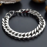 Stainless Steel Cuban Chain Bracelet Bangle for Men