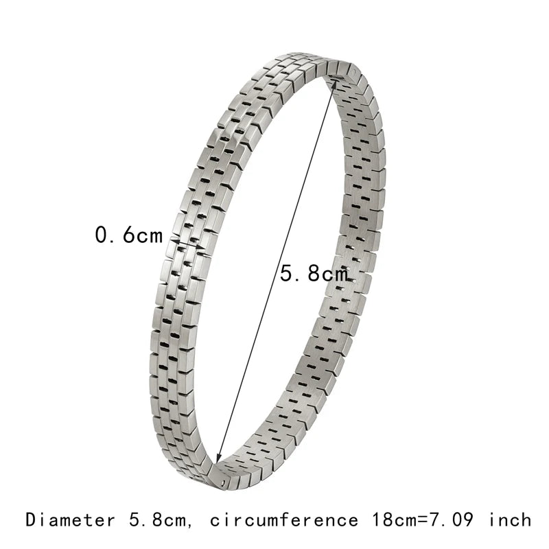 Unique Watch Chain Shape Stainless Steel Bracelet for Women