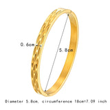 Water Drop Concave Stainless Steel Bracelet Bangle